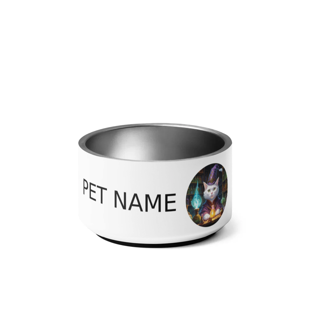 PugMug Custom White American Shorthair Cat Pet Bowl