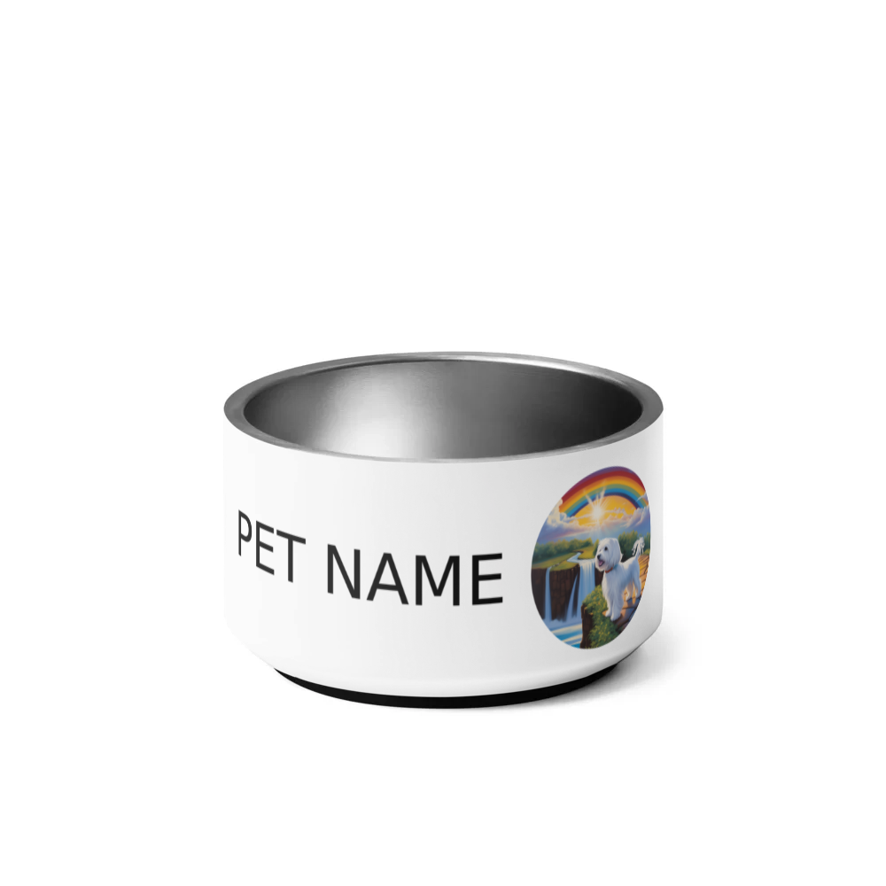PugMug Custom White Havanese Dog Pet Bowl