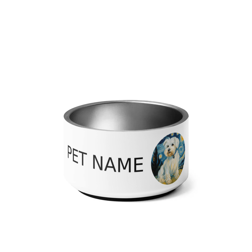 PugMug Custom Maltese Dog Pet Bowl