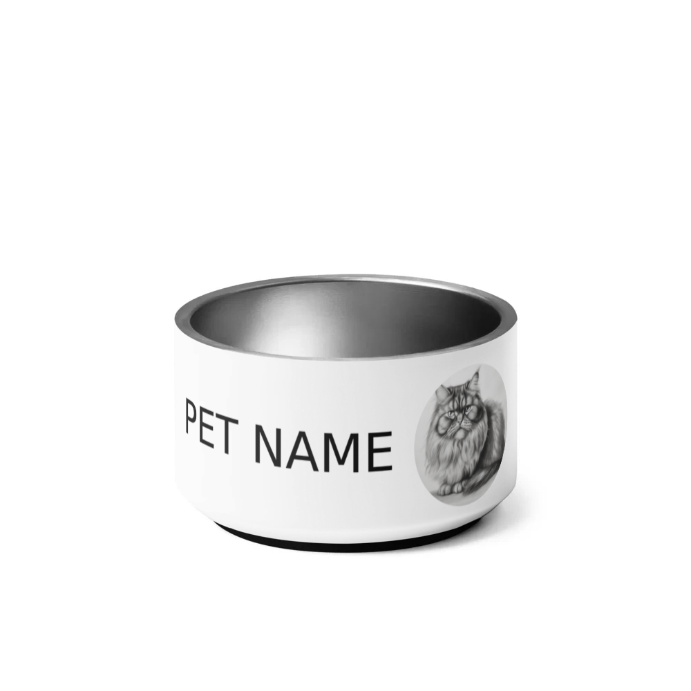 PugMug Custom Tabby Persian Cat Pet Bowl