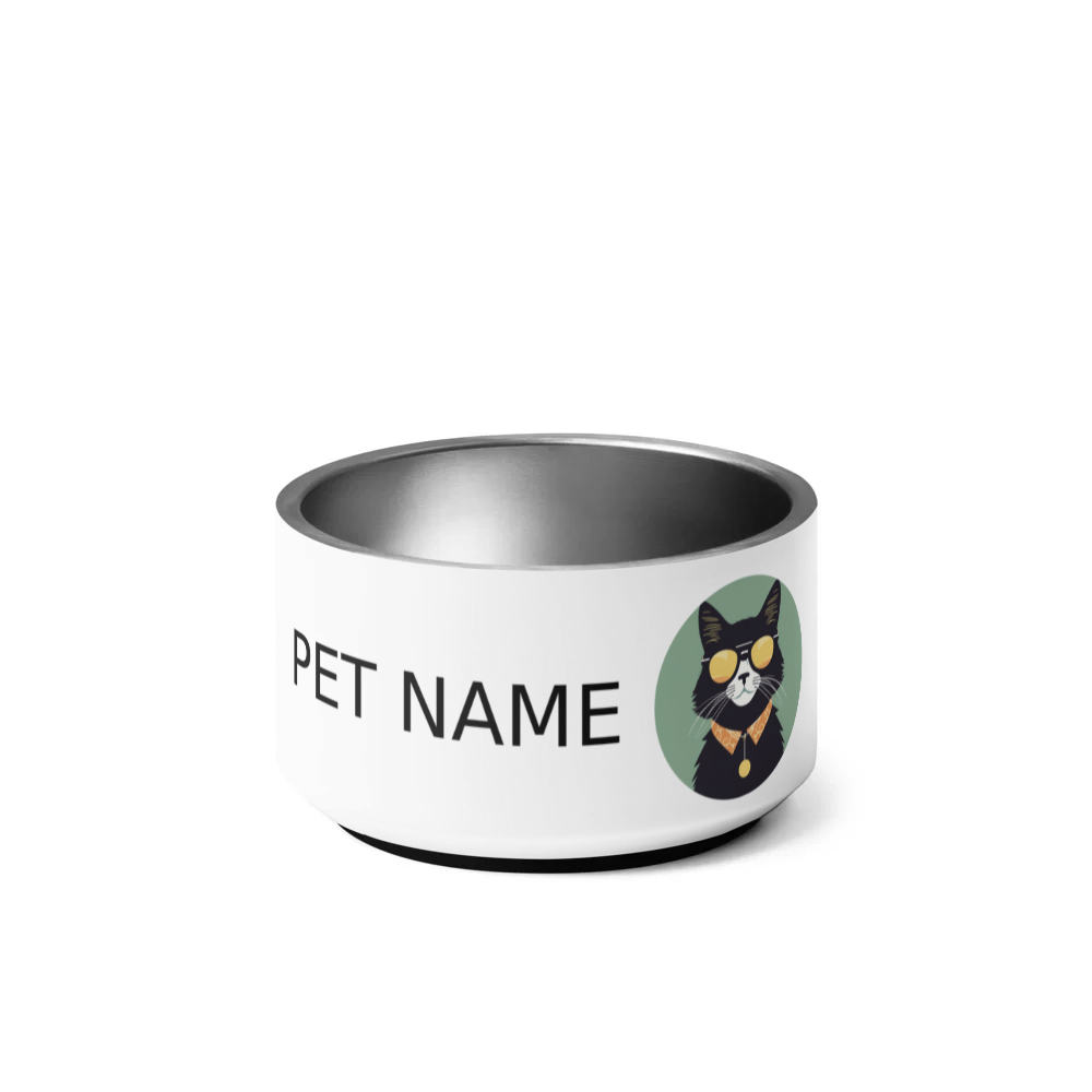 PugMug Custom Black Ragdoll Cat Pet Bowl
