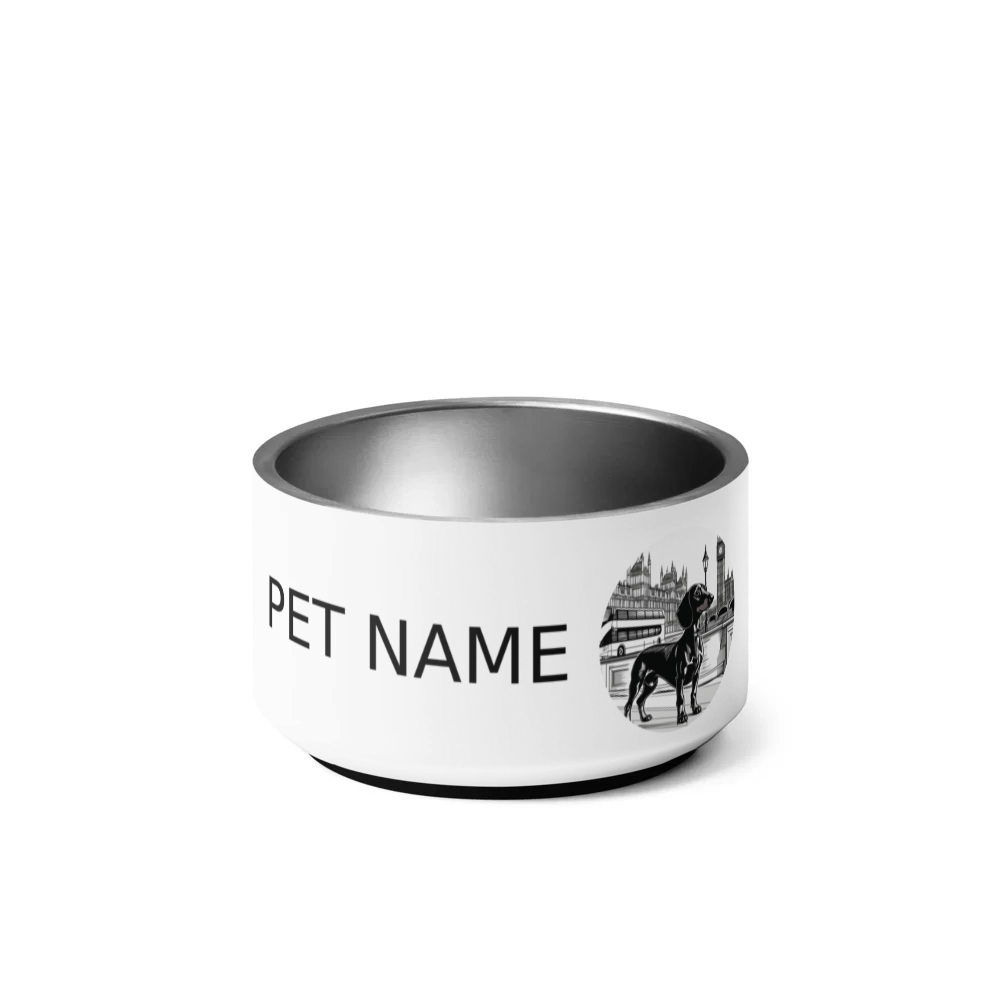 PugMug Custom Black Dachshund Pet Bowl