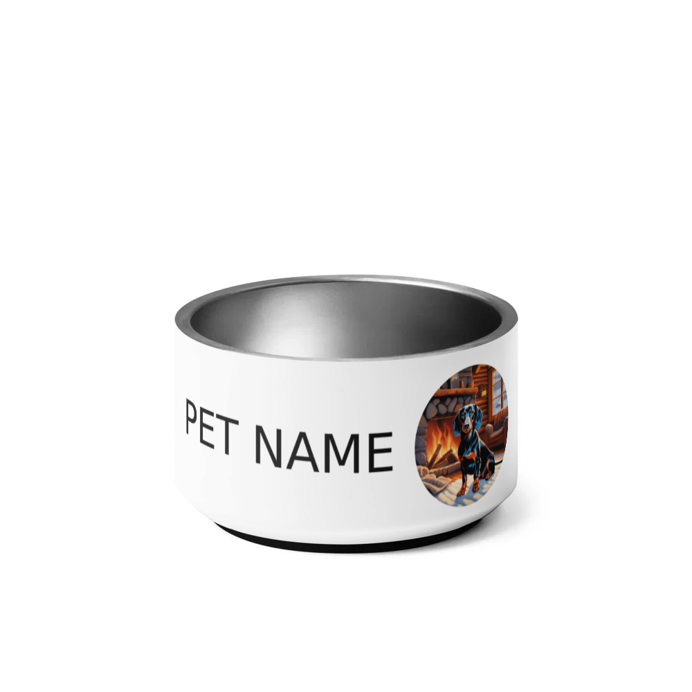 PugMug Custom Black Dachshund Pet Bowl