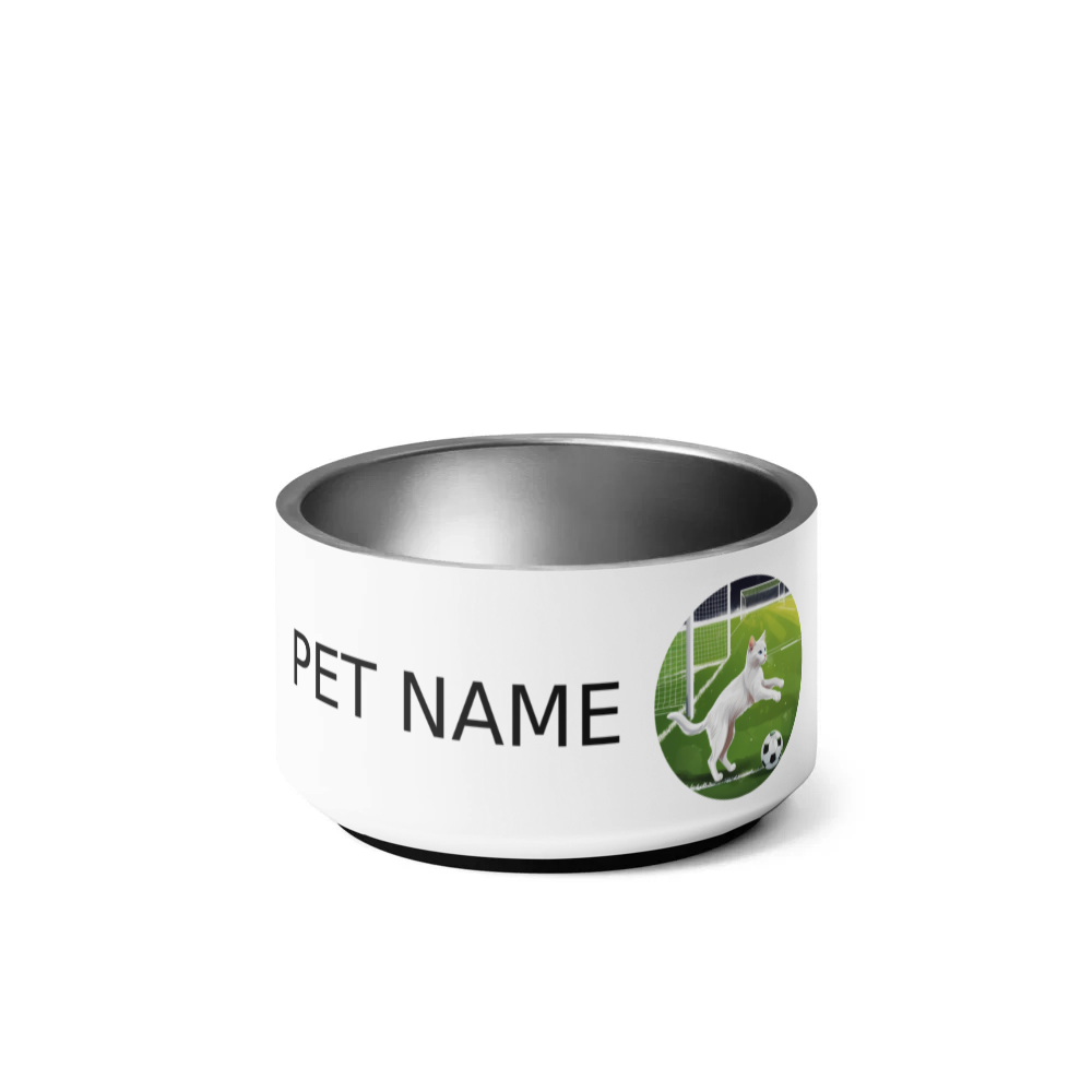 PugMug Custom White Companion Cat Pet Bowl