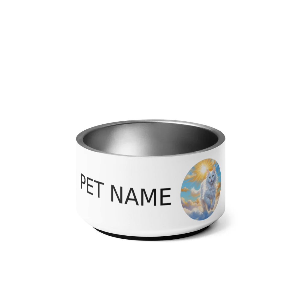 PugMug Custom White Companion Cat Pet Bowl
