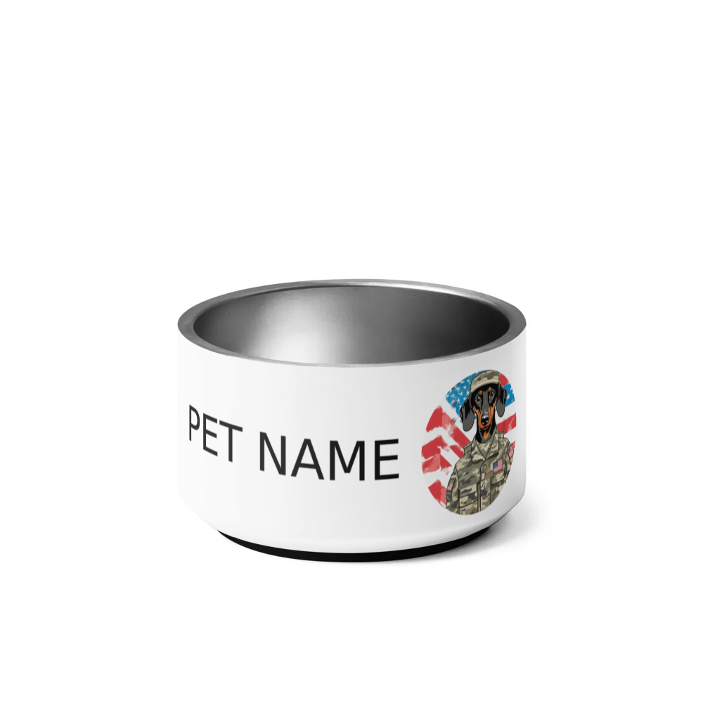 PugMug Custom Black Dachshund Pet Bowl