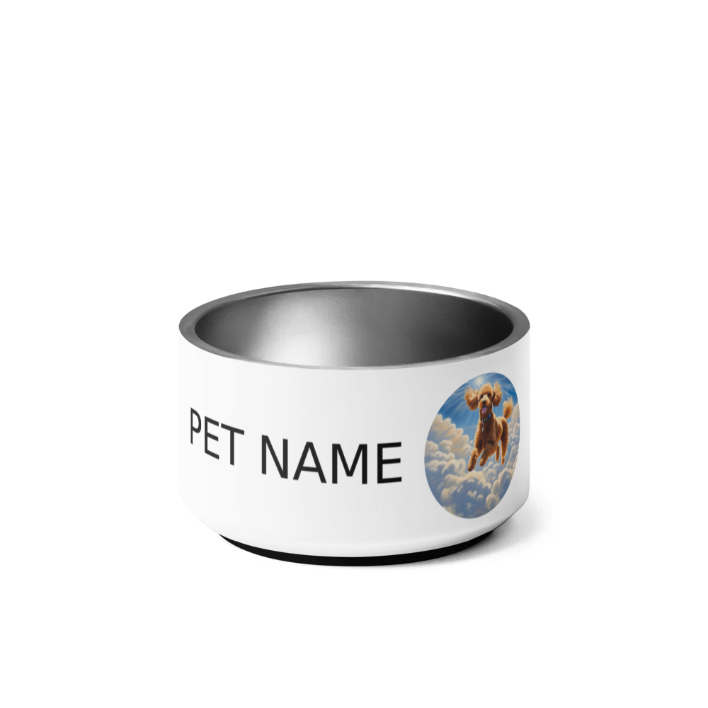 PugMug Custom Tan Poodle Pet Bowl