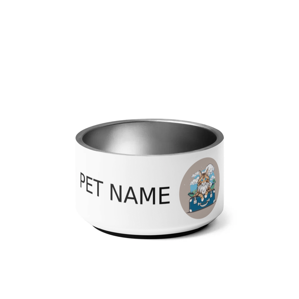 PugMug Custom Tabby Maine Coon Cat Pet Bowl