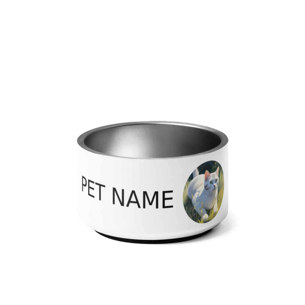 PugMug Custom White American Shorthair Cat Pet Bowl