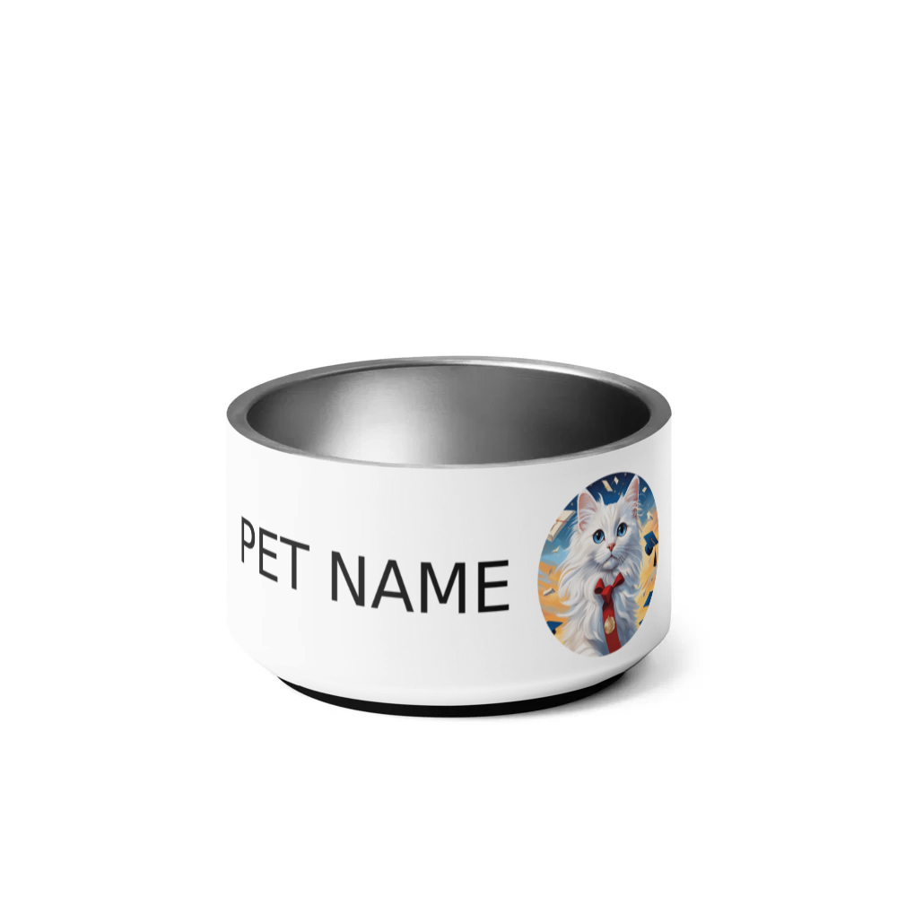 PugMug Custom White Ragdoll Cat Pet Bowl