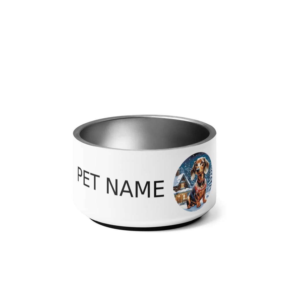 PugMug Custom Tan Dachshund Pet Bowl