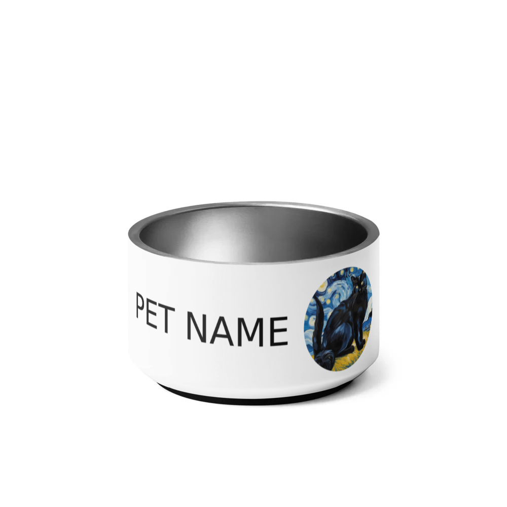 PugMug Custom Black Ragdoll Cat Pet Bowl