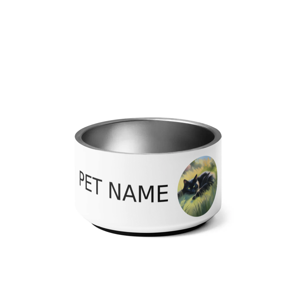 PugMug Custom Black Companion Cat Pet Bowl