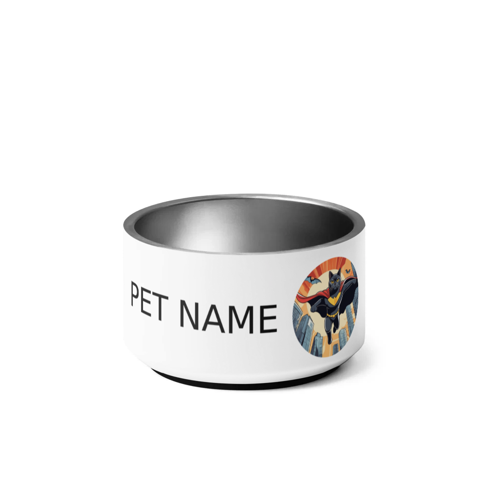 PugMug Custom Black British Shorthair Cat Pet Bowl