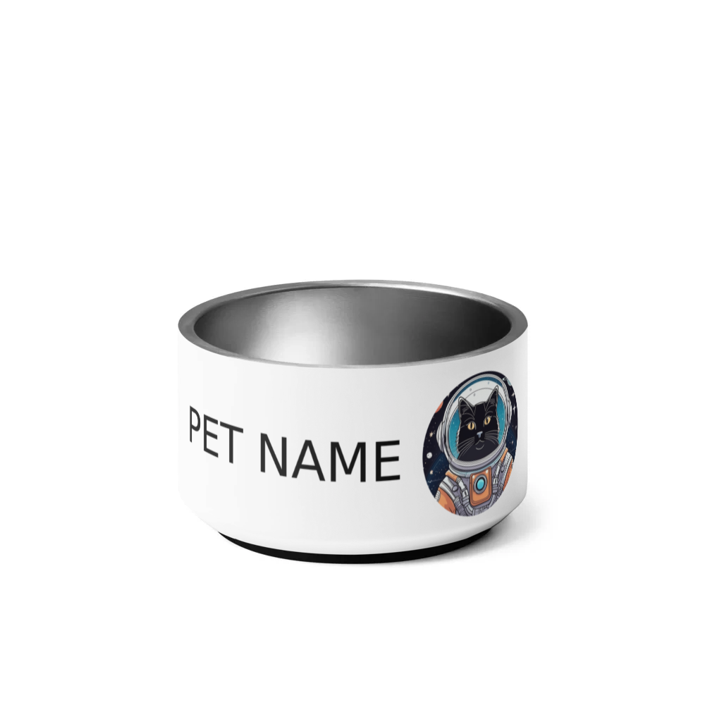 PugMug Custom Black Companion Cat Pet Bowl