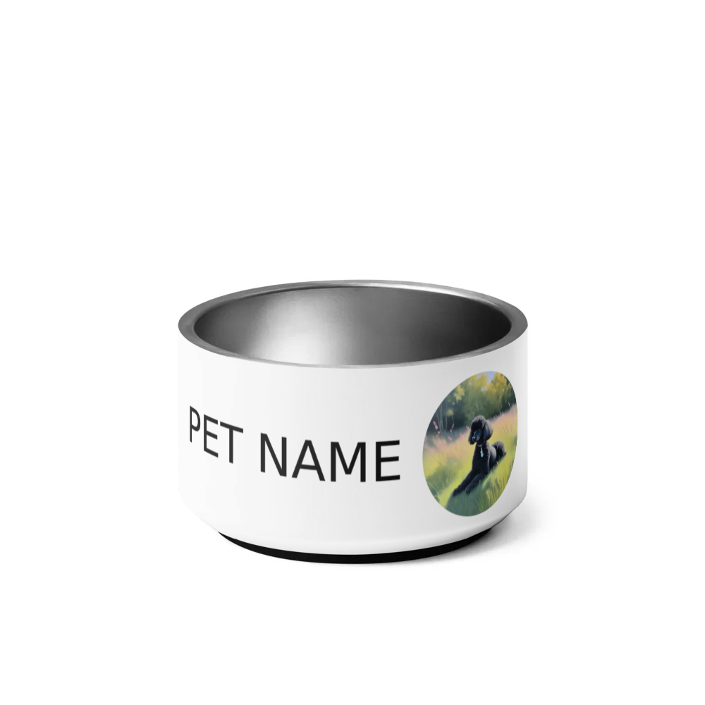 PugMug Custom Black Poodle Pet Bowl