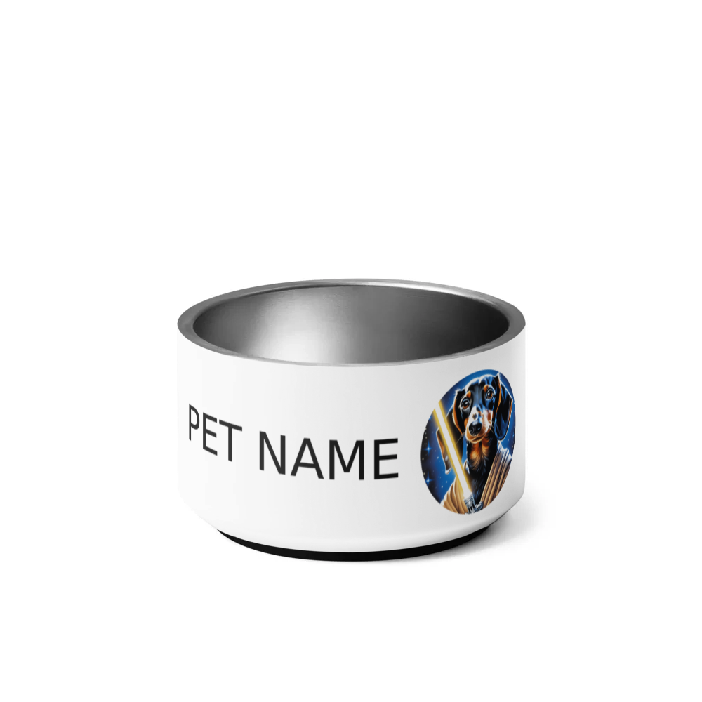 PugMug Custom Black Dachshund Pet Bowl