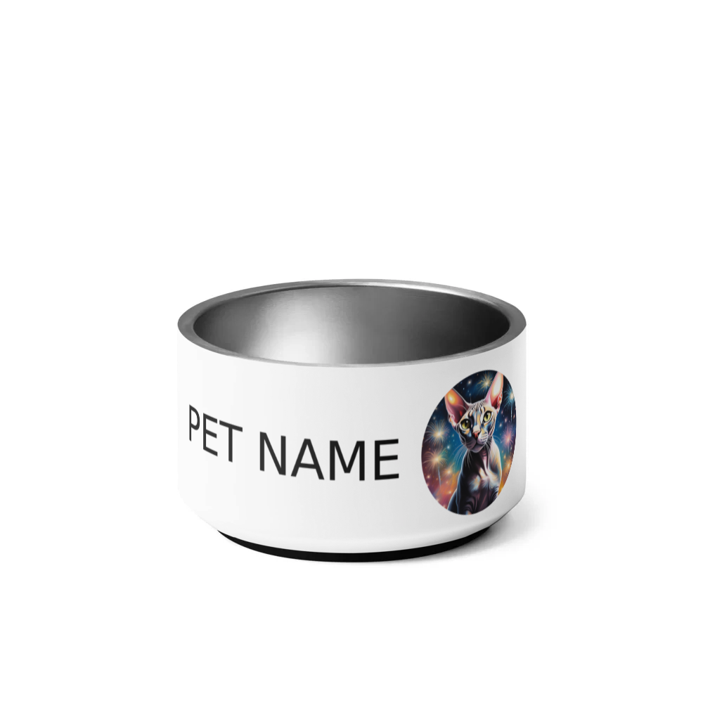 PugMug Custom Tabby Sphynx Cat Pet Bowl
