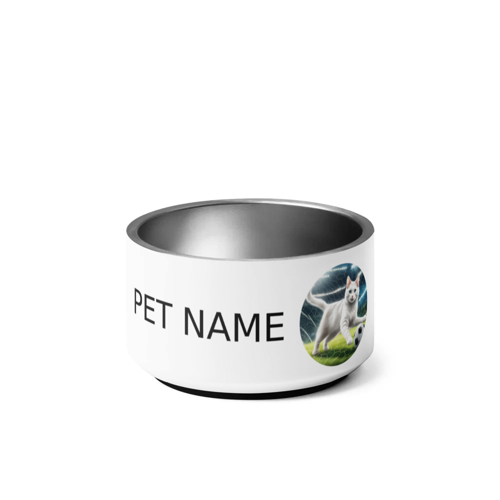 PugMug Custom White Companion Cat Pet Bowl