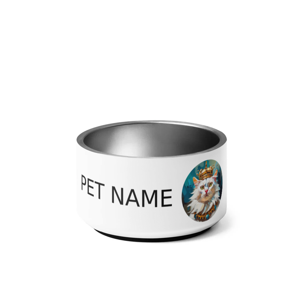 PugMug Custom White Exotic Cat Pet Bowl