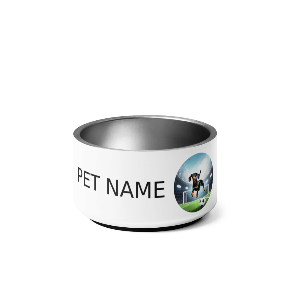 PugMug Custom Black Dachshund Pet Bowl