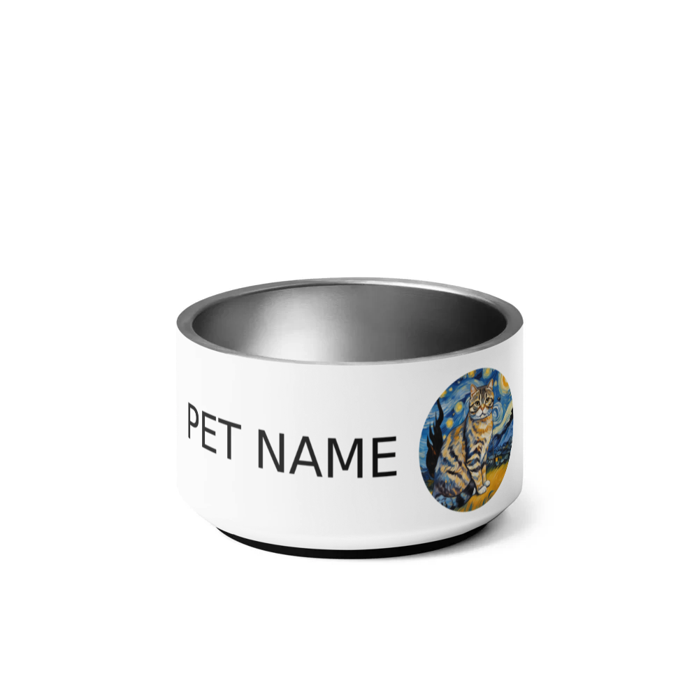 PugMug Custom Tabby Scottish Fold Cat Pet Bowl