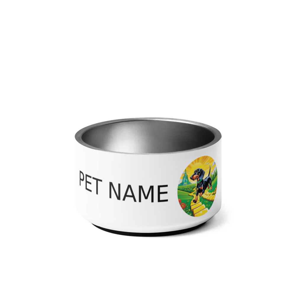 PugMug Custom Black Dachshund Pet Bowl
