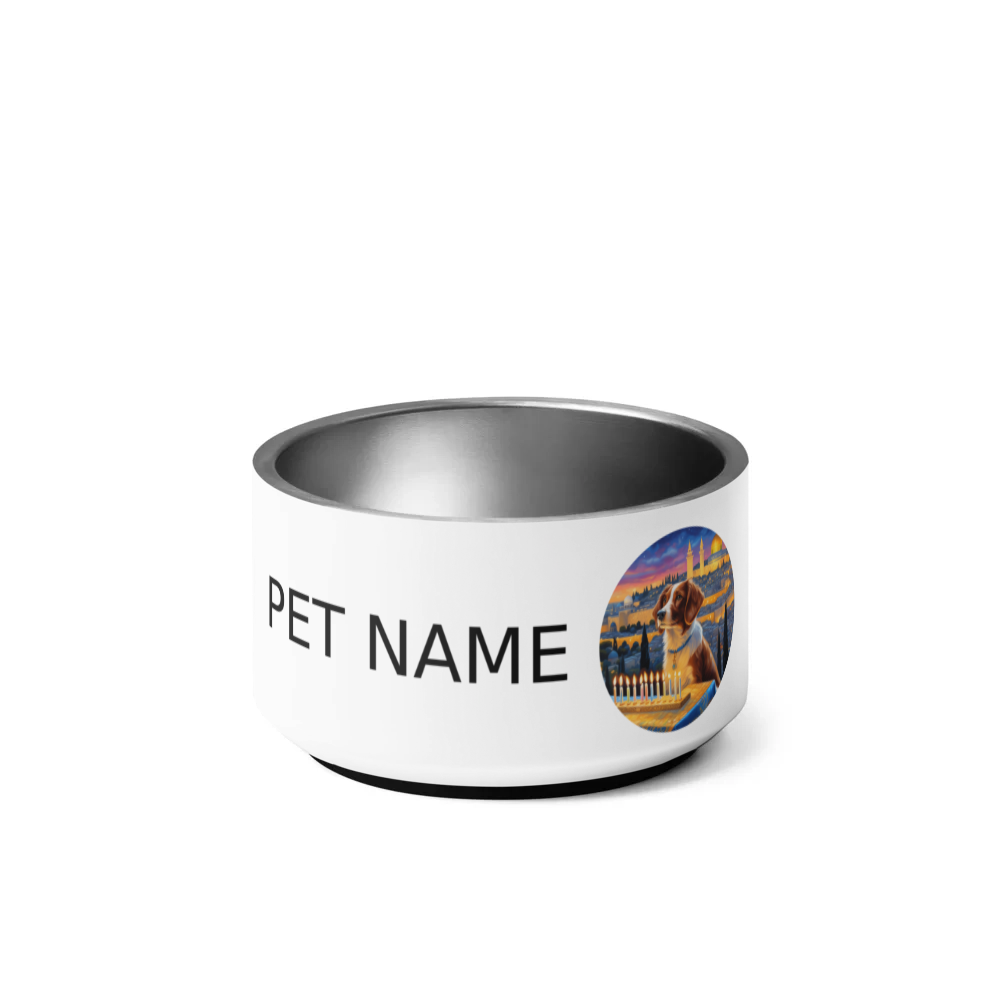 PugMug Custom Brittany Dog Pet Bowl