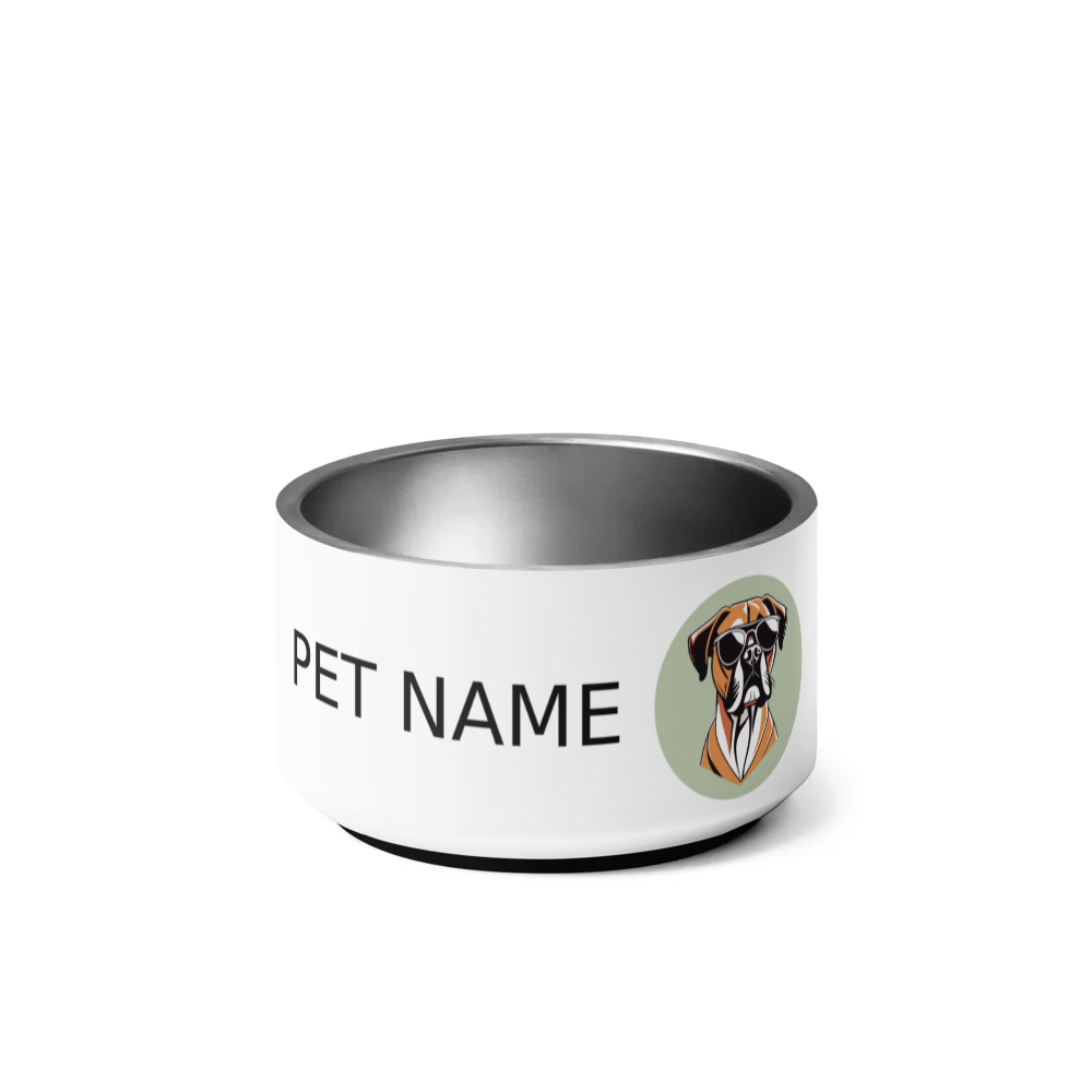 PugMug Custom Boxer Dog Pet Bowl