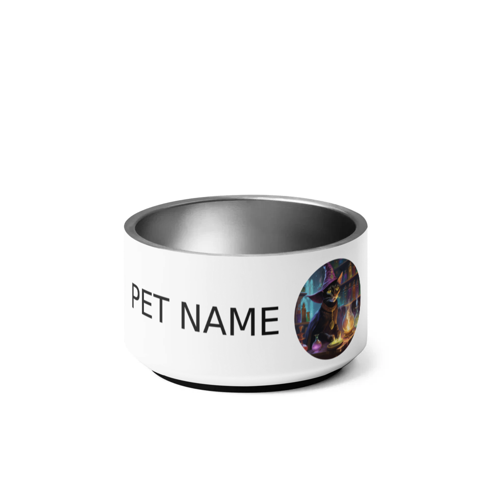 PugMug Custom Black Abyssinian Cat Pet Bowl