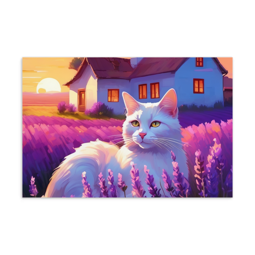 PugMug Custom White Companion Cat Postcard