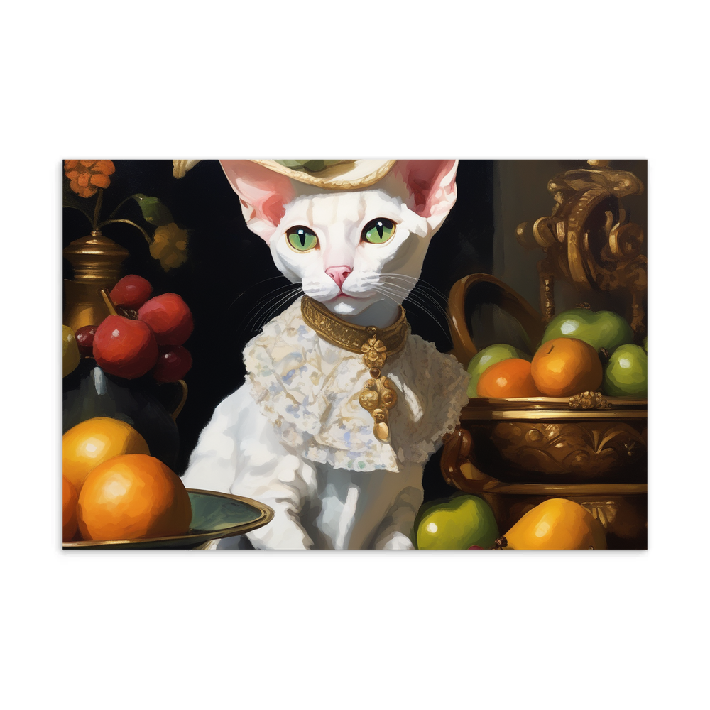 PugMug Custom White Devon Rex Cat Postcard