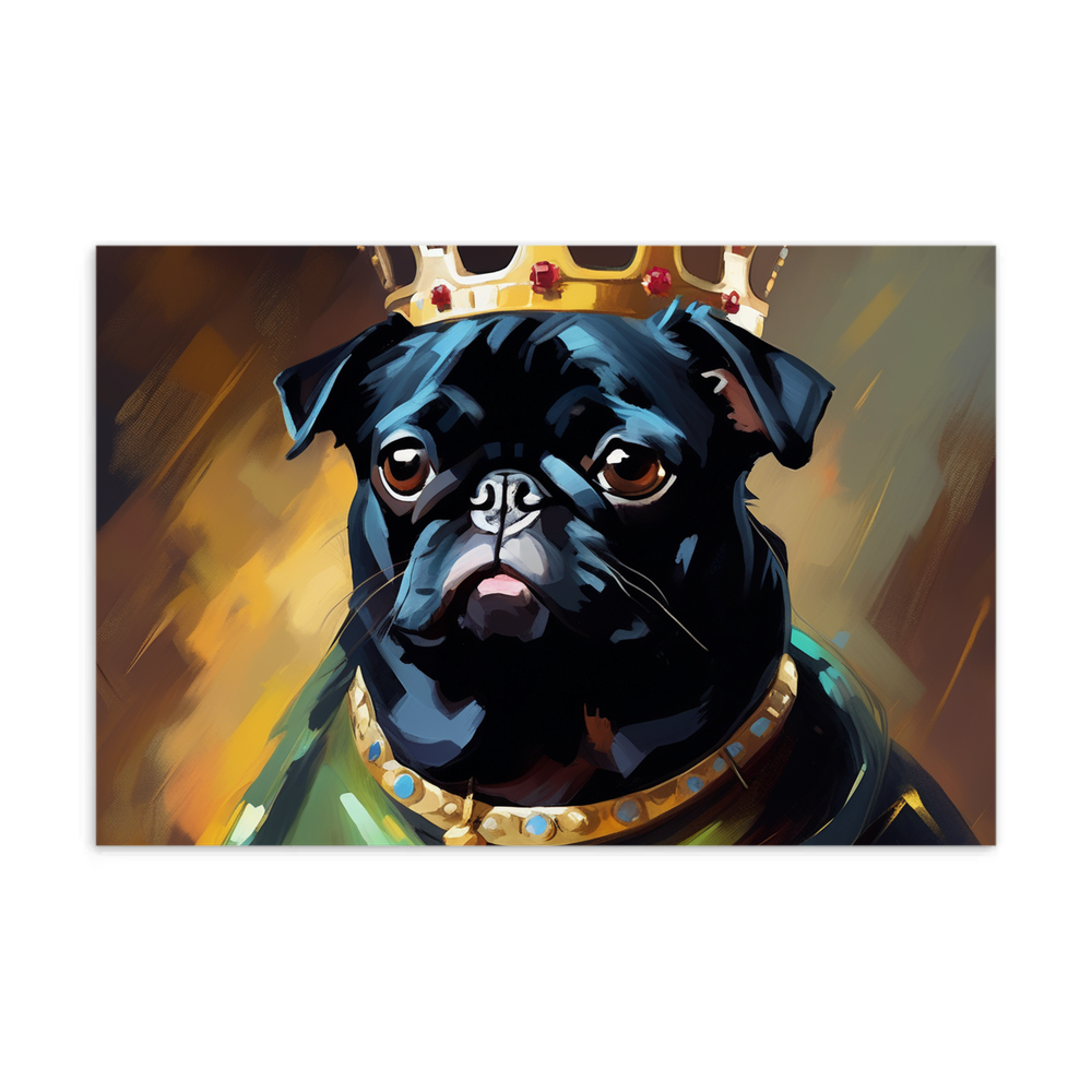 PugMug Custom Black Pug Postcard