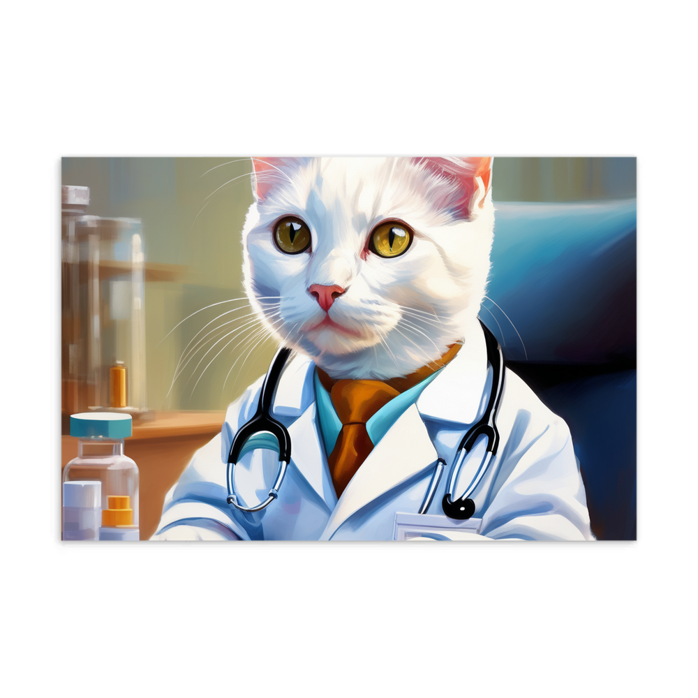 PugMug Custom White Companion Cat Postcard