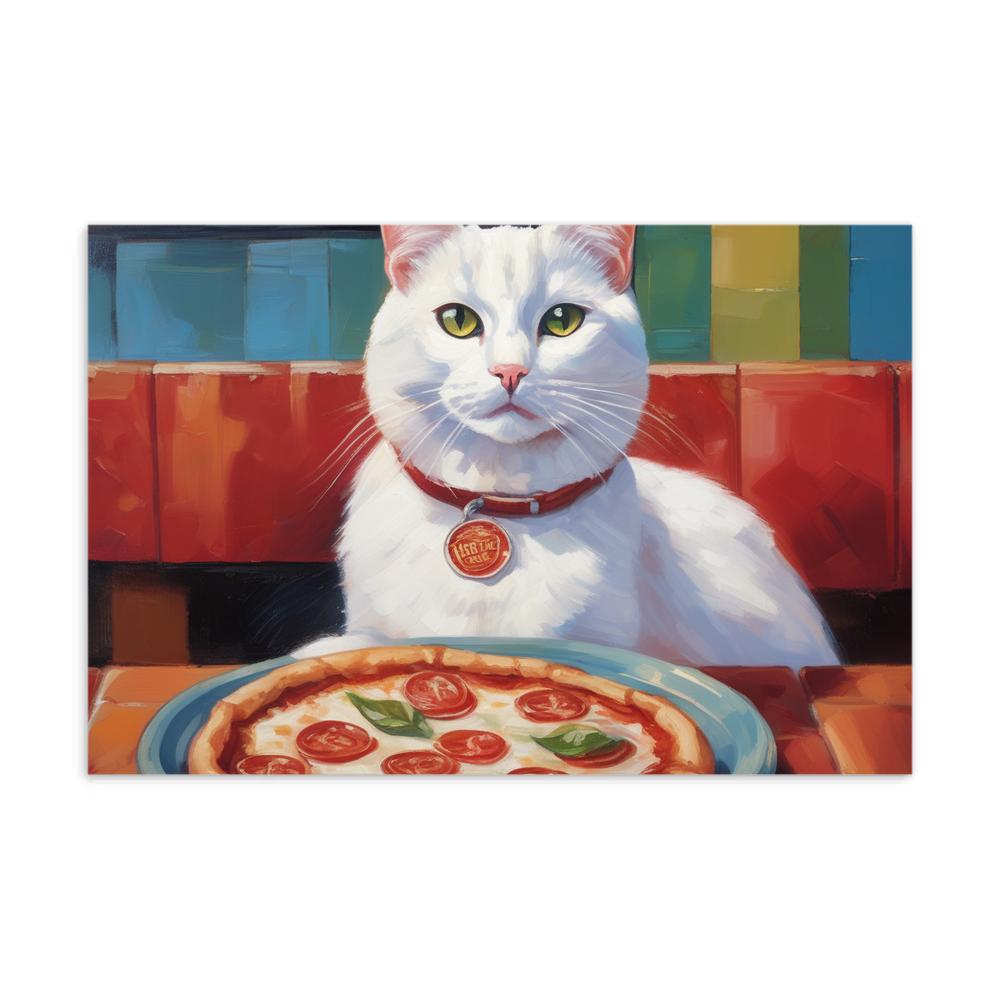 PugMug Custom White Companion Cat Postcard