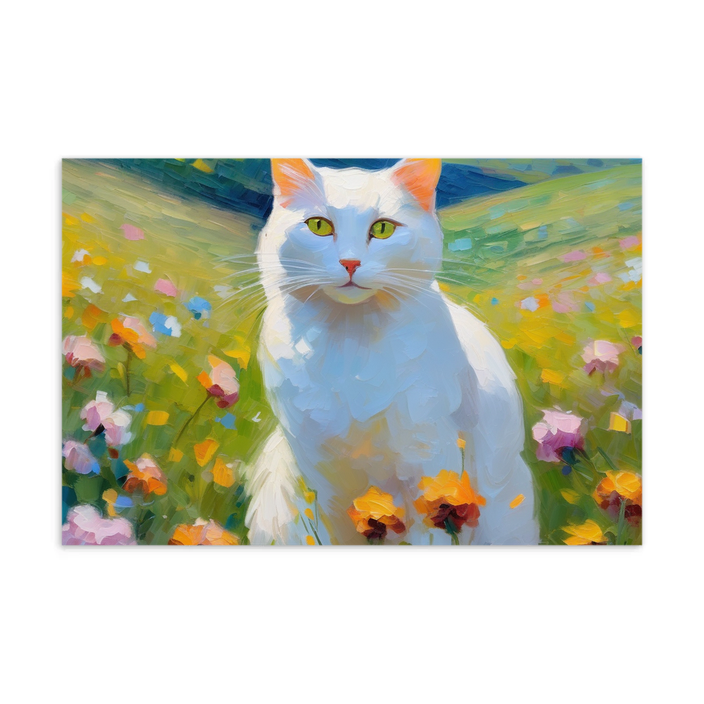 PugMug Custom White Companion Cat Postcard