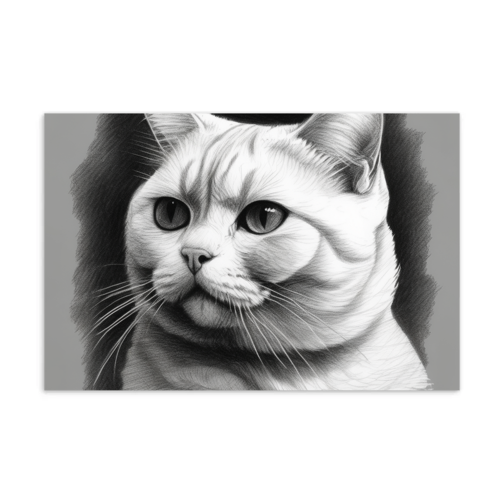 PugMug Custom White British Shorthair Cat Postcard