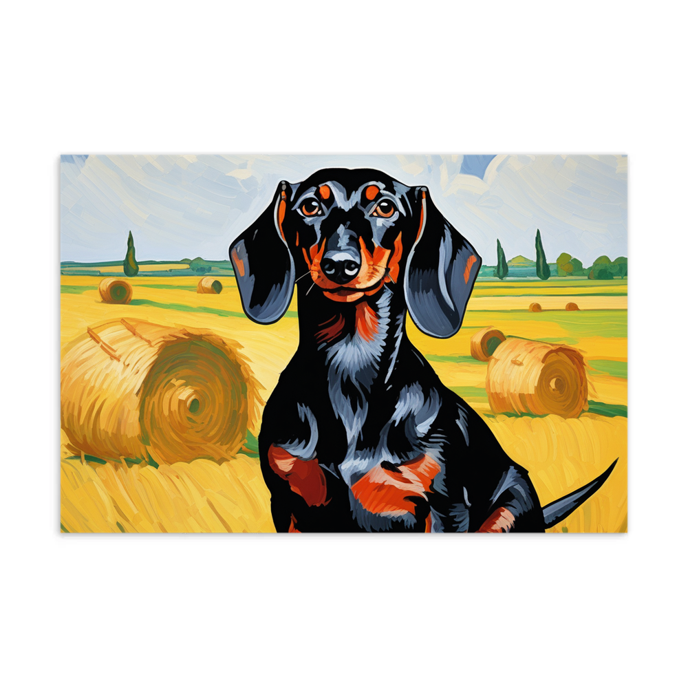 PugMug Custom Black Dachshund Postcard