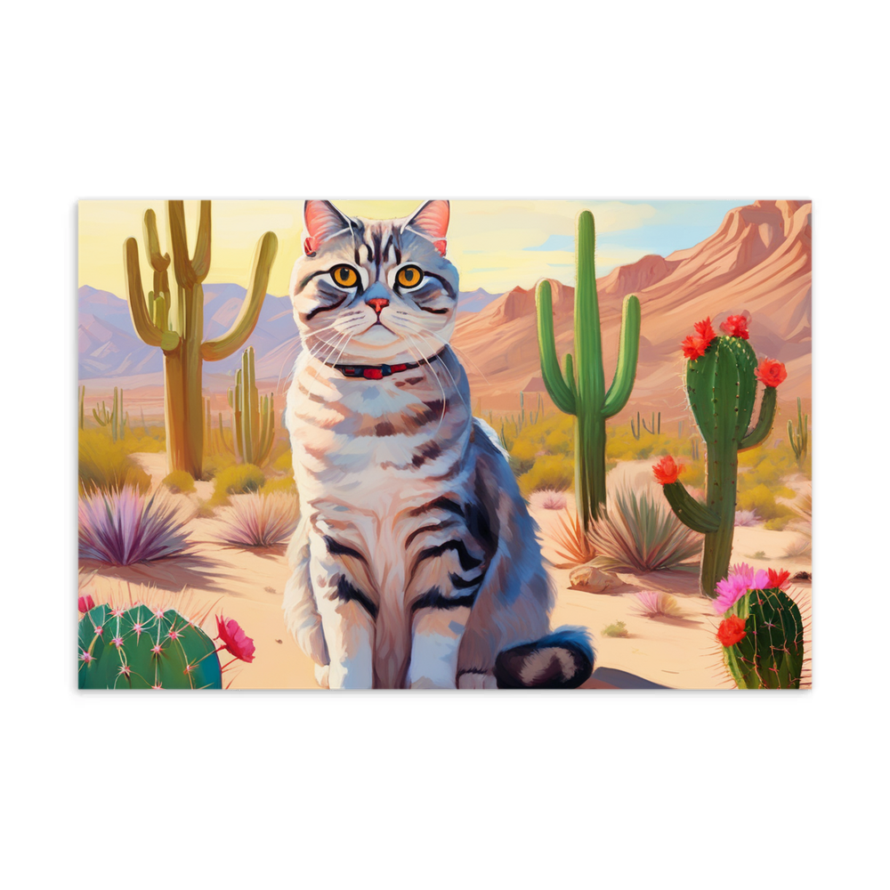 PugMug Custom Tabby Scottish Fold Cat Postcard