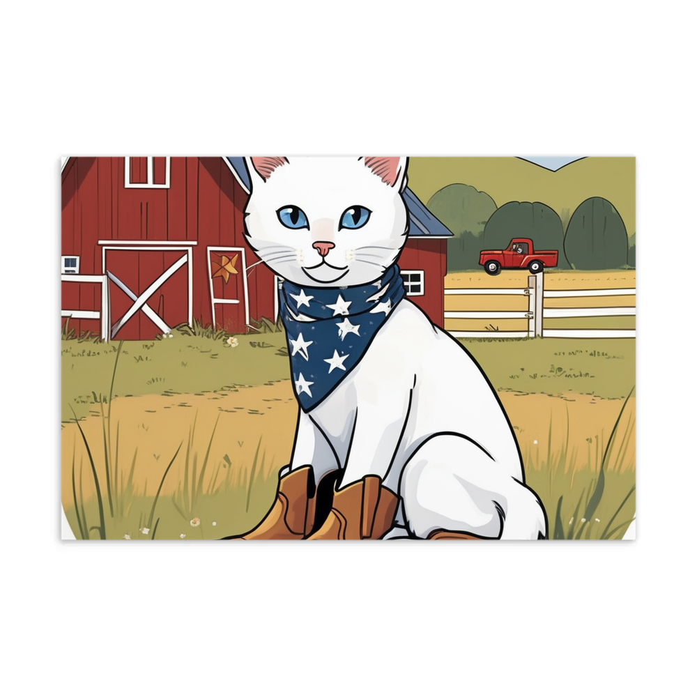 PugMug Custom White Companion Cat Postcard