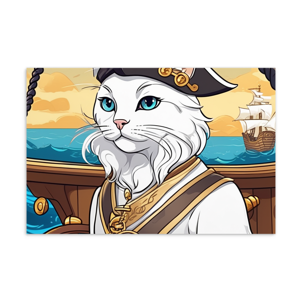 PugMug Custom White Companion Cat Postcard