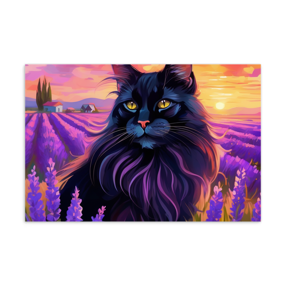 PugMug Custom Black Maine Coon Cat Postcard