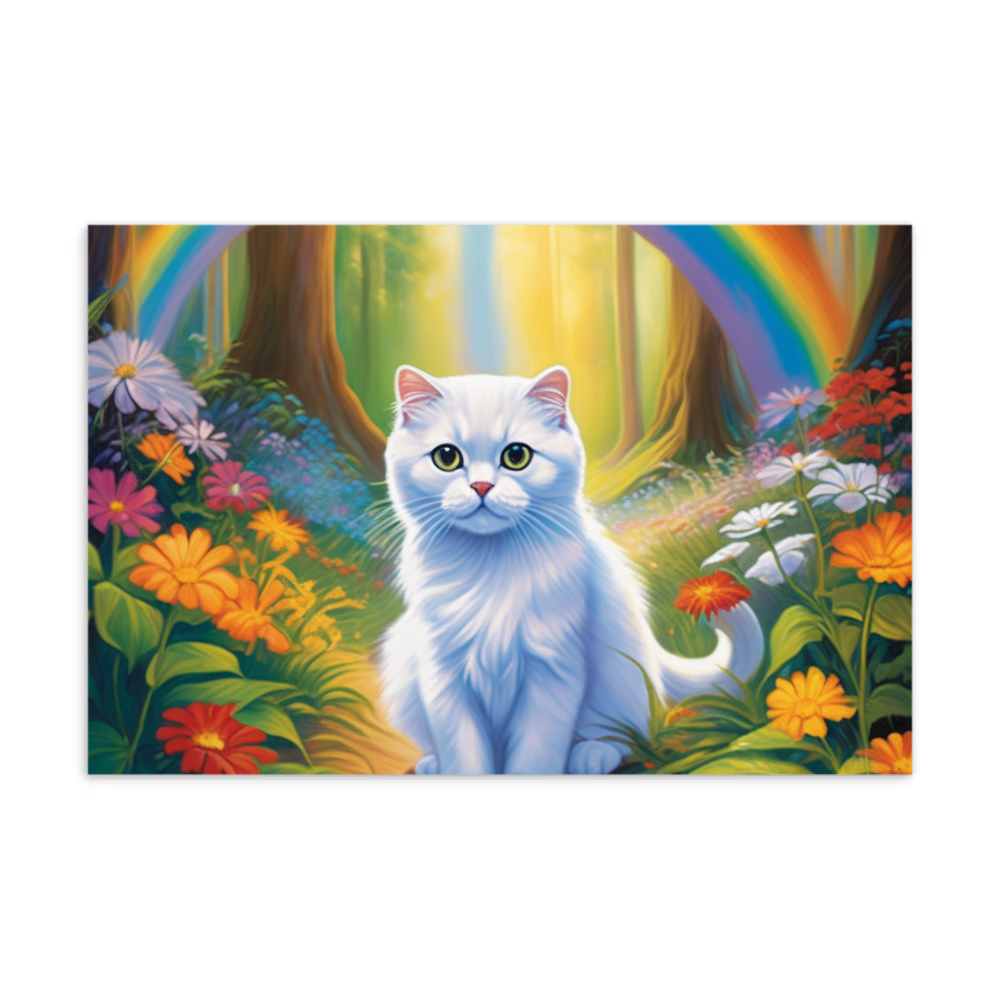 PugMug Custom White Scottish Fold Cat Postcard