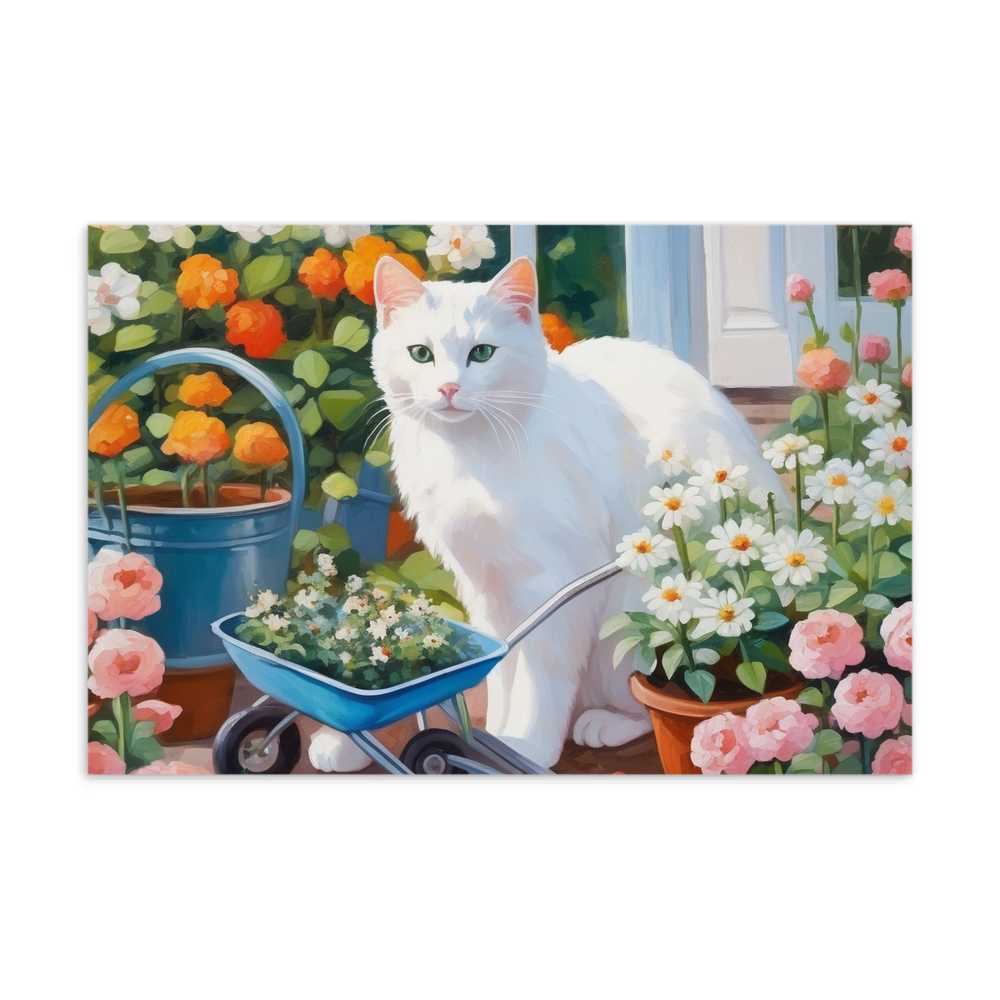 PugMug Custom White Companion Cat Postcard