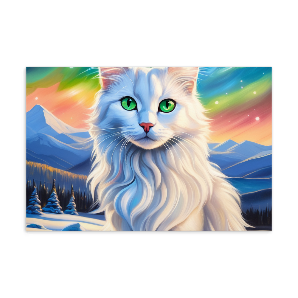 PugMug Custom White Companion Cat Postcard