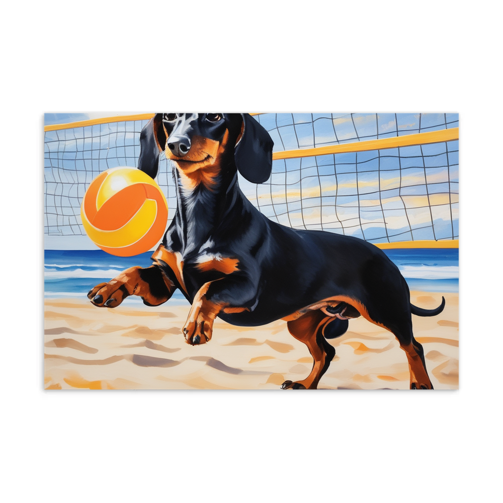 PugMug Custom Black Dachshund Postcard