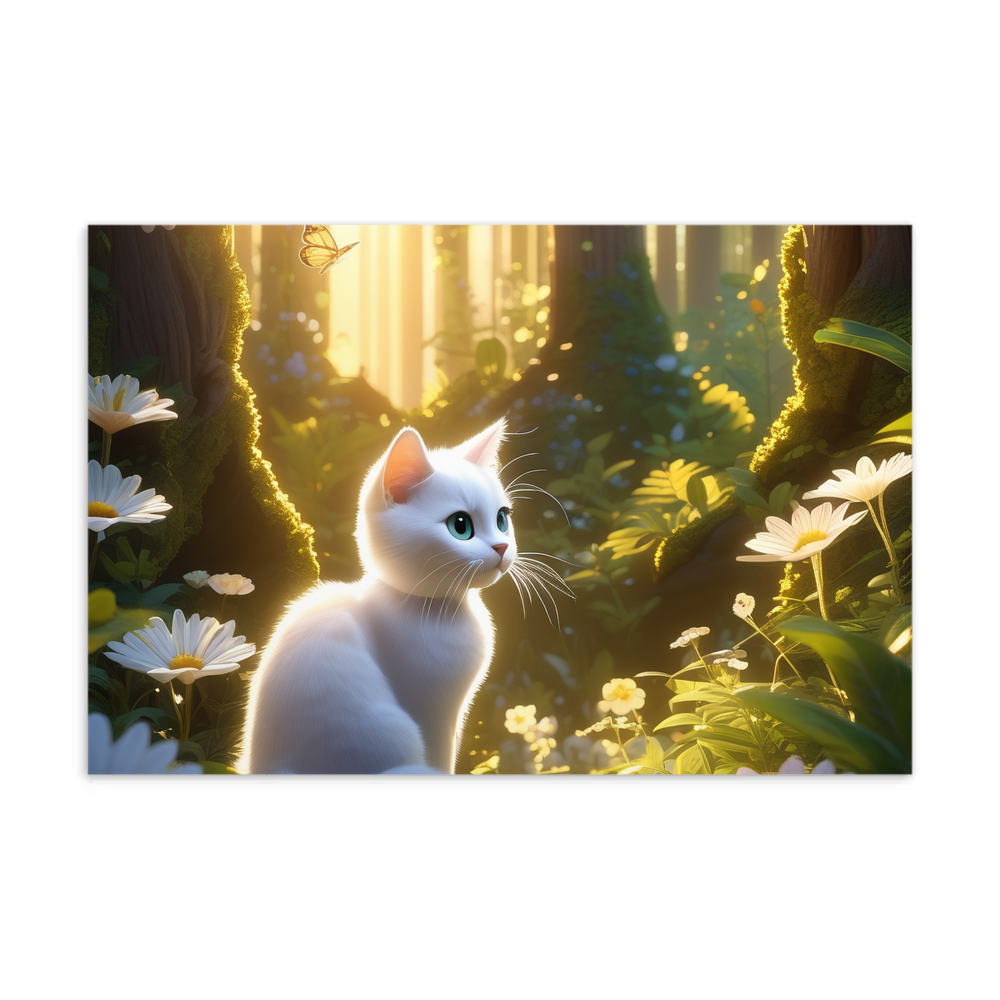 PugMug Custom White Companion Cat Postcard