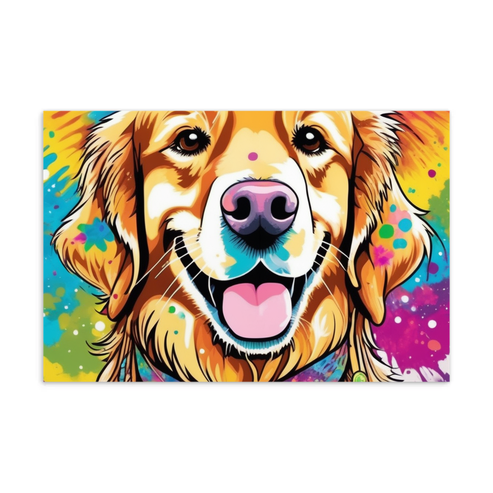 PugMug Custom Golden Retriever Postcard