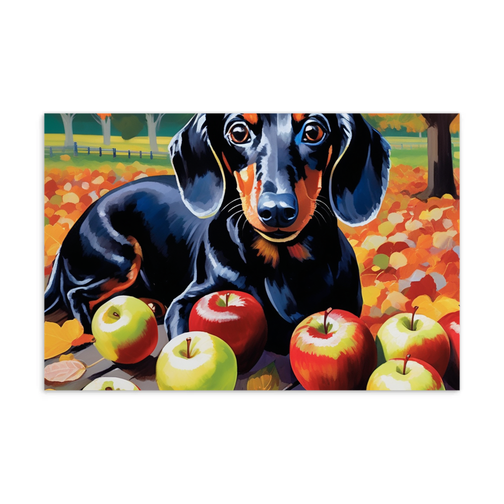 PugMug Custom Black Dachshund Postcard