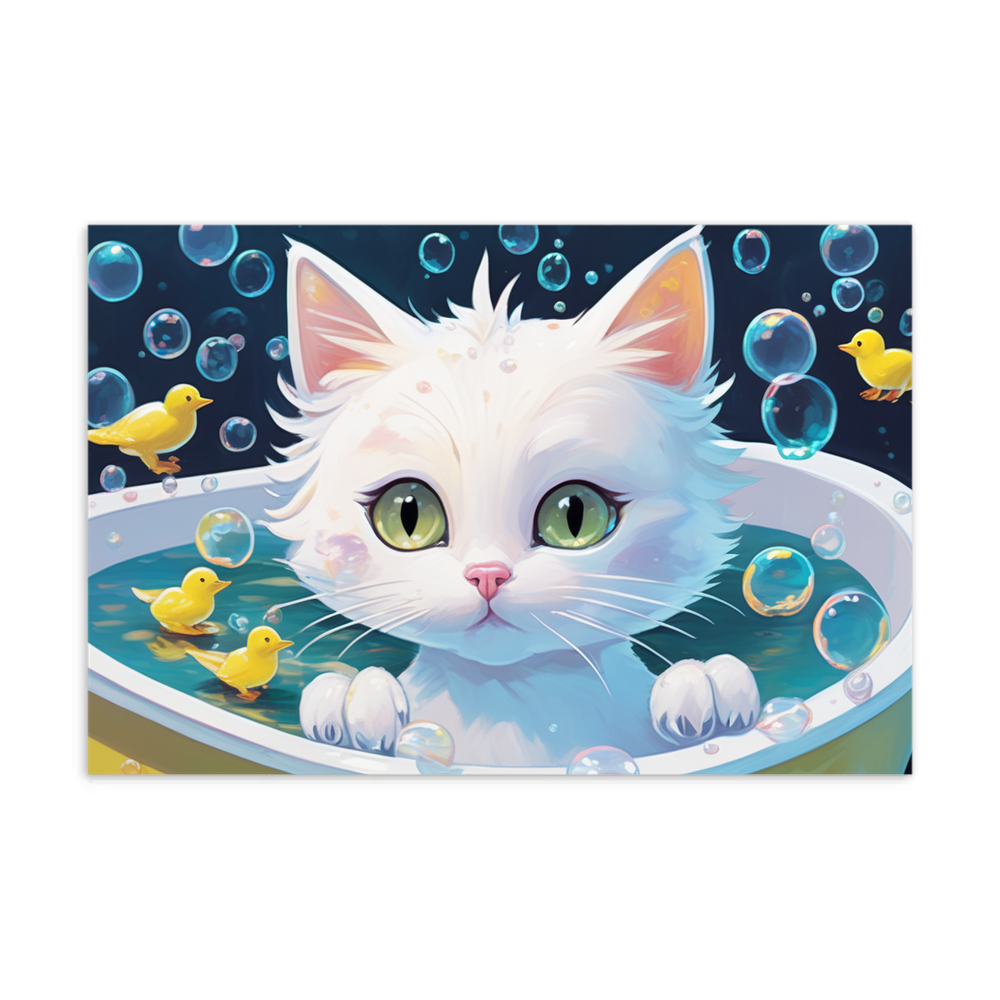 PugMug Custom White Companion Cat Postcard
